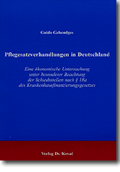 Pflegesatzverhandlungen in Deutschland (Dissertation)