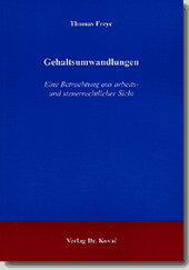 Doktorarbeit: Gehaltsumwandlungen