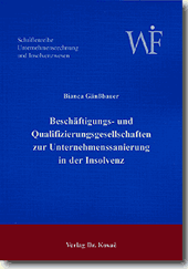 Dissertation: Beschäftigungs und Qualifizierungsgesellschaften zur Unternehmenssanierung in der Insolvenz
