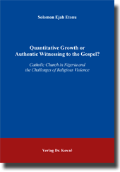 Quantitative Growth or Authentic Witnessing to the Gospel? (Doktorarbeit) Quantitative Growth or Authentic Witnessing to the Gospel? (Doktorarbeit)