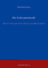Der Lieferantenkredit (Dissertation) Der Lieferantenkredit (Dissertation)
