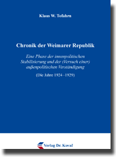 Forschungsarbeit: Chronik der Weimarer Republik