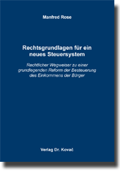 Fachbuch: Rechtsgrundlagen für ein neues Steuersystem