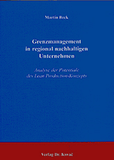 Grenzmanagement in regional nachhaltigen Unternehmen (Doktorarbeit) Grenzmanagement in regional nachhaltigen Unternehmen (Doktorarbeit)