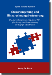 Dissertation: Steuerumgehung und Hinzurechnungsbesteuerung