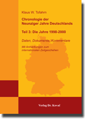 Forschungsarbeit: Chronologie der Neunziger Jahre Deutschlands Teil 3: Die Jahre 1998-2000