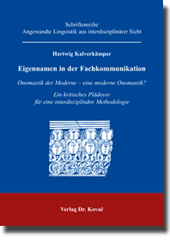 Forschungsarbeit: Eigennamen in der Fachkommunikation