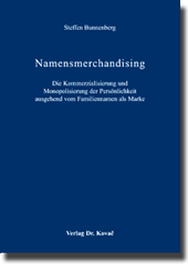 Doktorarbeit: Namensmerchandising