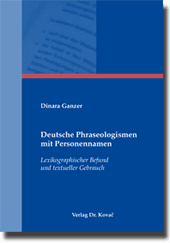 Doktorarbeit: Deutsche Phraseologismen mit Personennamen