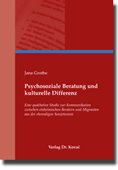 Dissertation: Psychosoziale Beratung und kulturelle Differenz