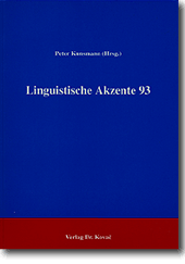 Linguistische Akzente 93 (Forschungsarbeit) Linguistische Akzente 93 (Forschungsarbeit)