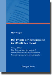Doktorarbeit: Das Prinzip der Bestenauslese im öffentlichen Dienst