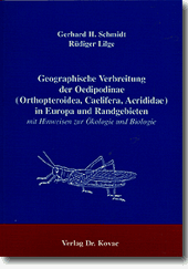 : Geographische Verbreitung der Oedipodinae (Orthopteroidea, Caelifera, Acrididae) in Europa und Randgebieten