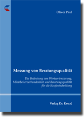 Dissertation: Messung von Beratungsqualität