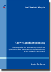 Dissertation: Umweltqualitätsplanung