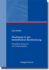 Dualismus in der betrieblichen Rechtsetzung (Dissertation)