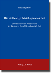 Dissertation: Die vieldeutige Betriebsgemeinschaft