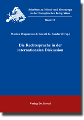 Sammelband: Die Rechtssprache in der internationalen Diskussion