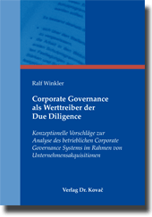 Forschungsarbeit: Corporate Governance als Werttreiber der Due Diligence