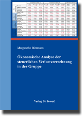 Ökonomische Analyse der steuerlichen Verlustverrechnung in der Gruppe (Doktorarbeit)