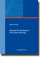 Forschungsarbeit: Demand for Disclosures of German Startups
