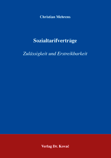 Sozialtarifverträge (Dissertation) Sozialtarifverträge (Dissertation)