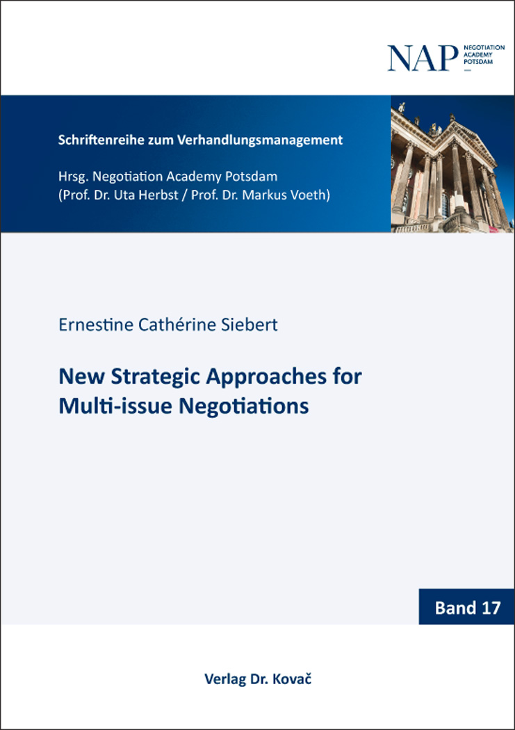 Cover: New Strategic Approaches for Multi-issue Negotiations