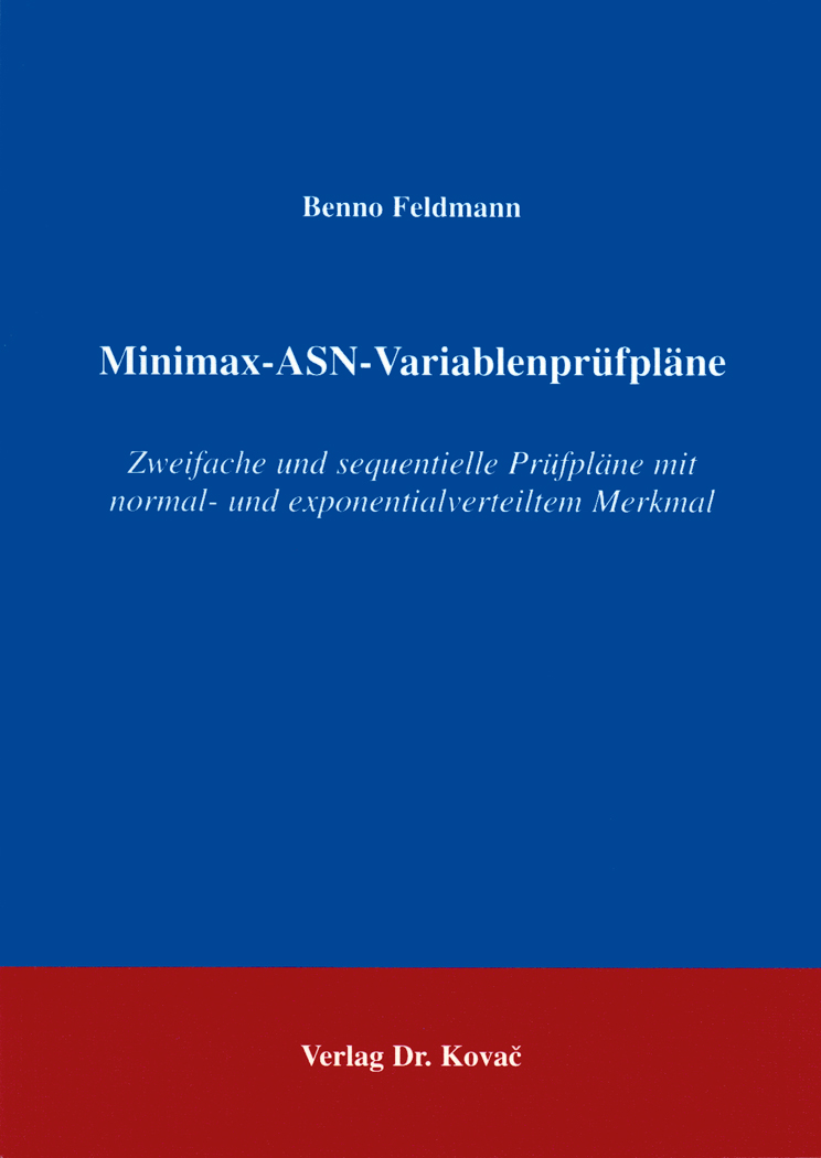 Cover: Minimax-ASN-Variablenprüfpläne