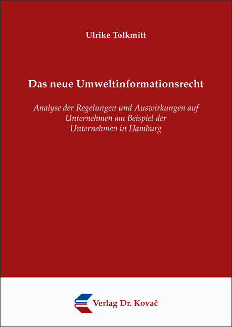 Das neue Umweltinformationsrecht (Forschungsarbeit) Das neue Umweltinformationsrecht (Forschungsarbeit)