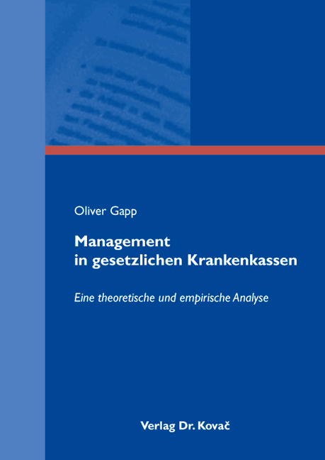Cover: Management in gesetzlichen Krankenkassen