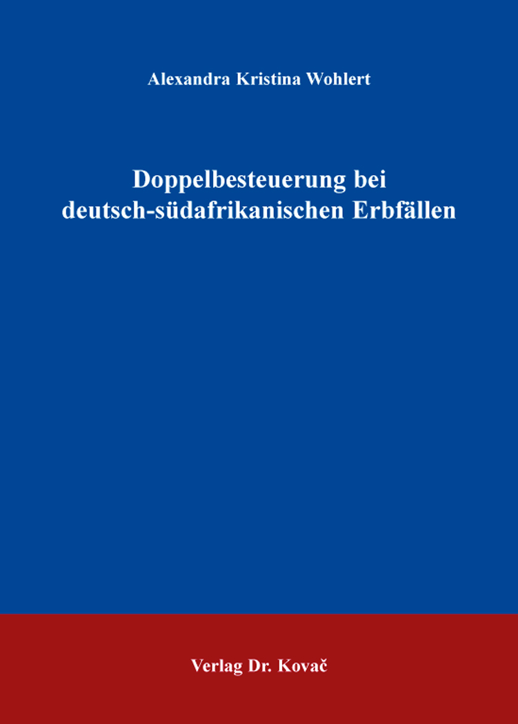 Cover: Doppelbesteuerung bei deutsch-südafrikanischen Erbfällen
