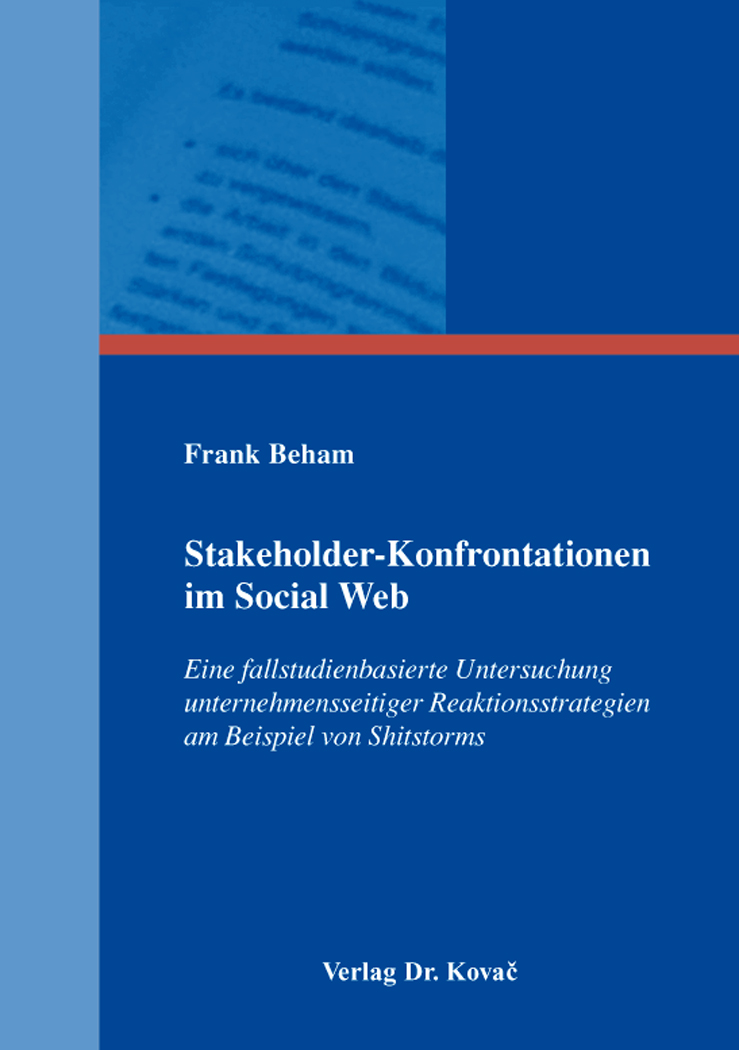 Cover: Stakeholder-Konfrontationen im Social Web