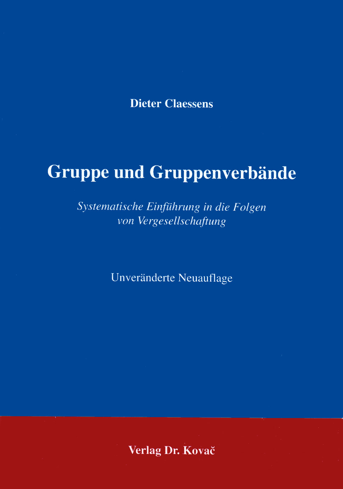 Cover: Gruppe und Gruppenverbände