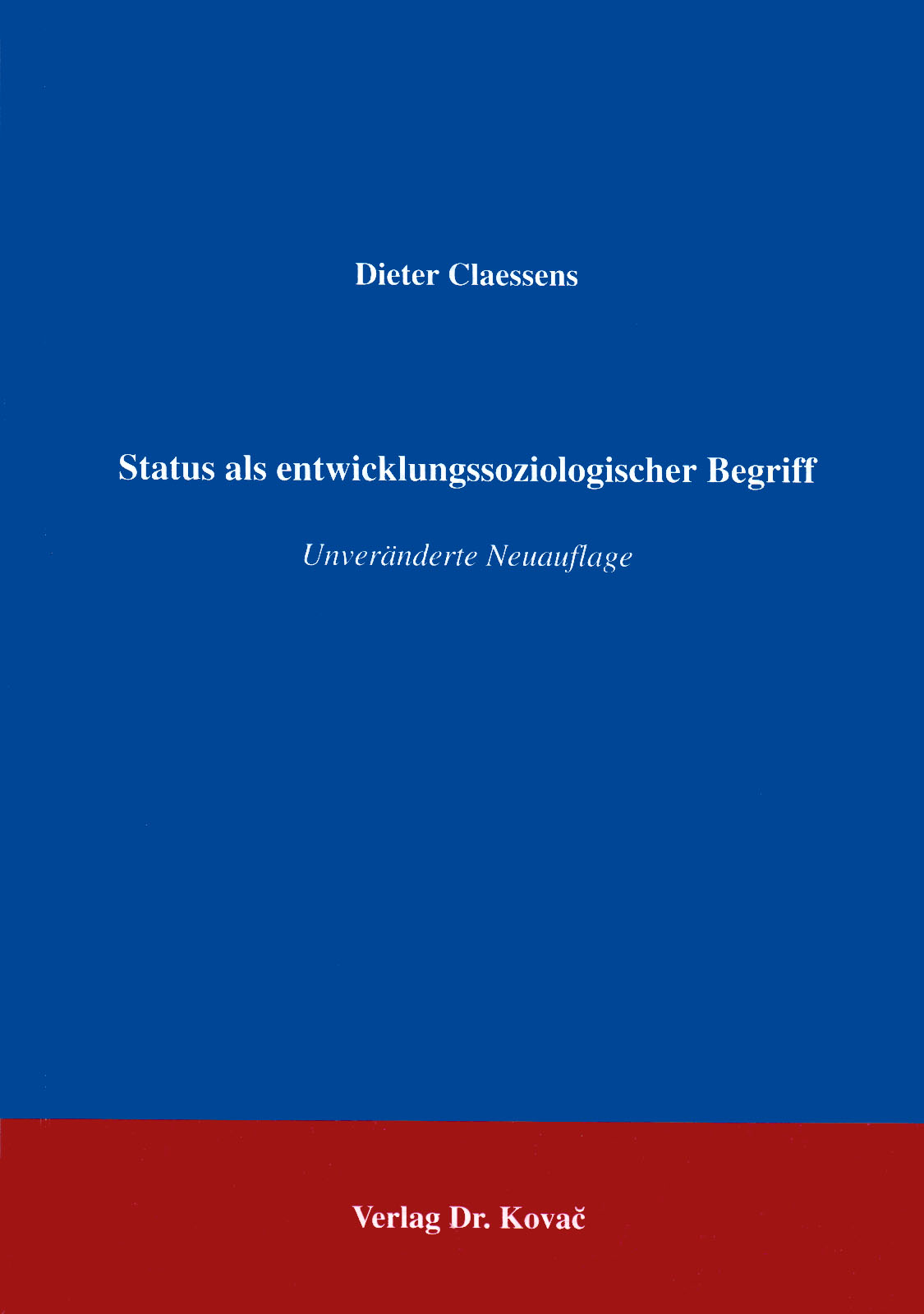 Cover: Status als entwicklungssoziologischer Begriff