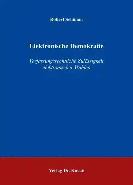 Cover: Elektronische Demokratie