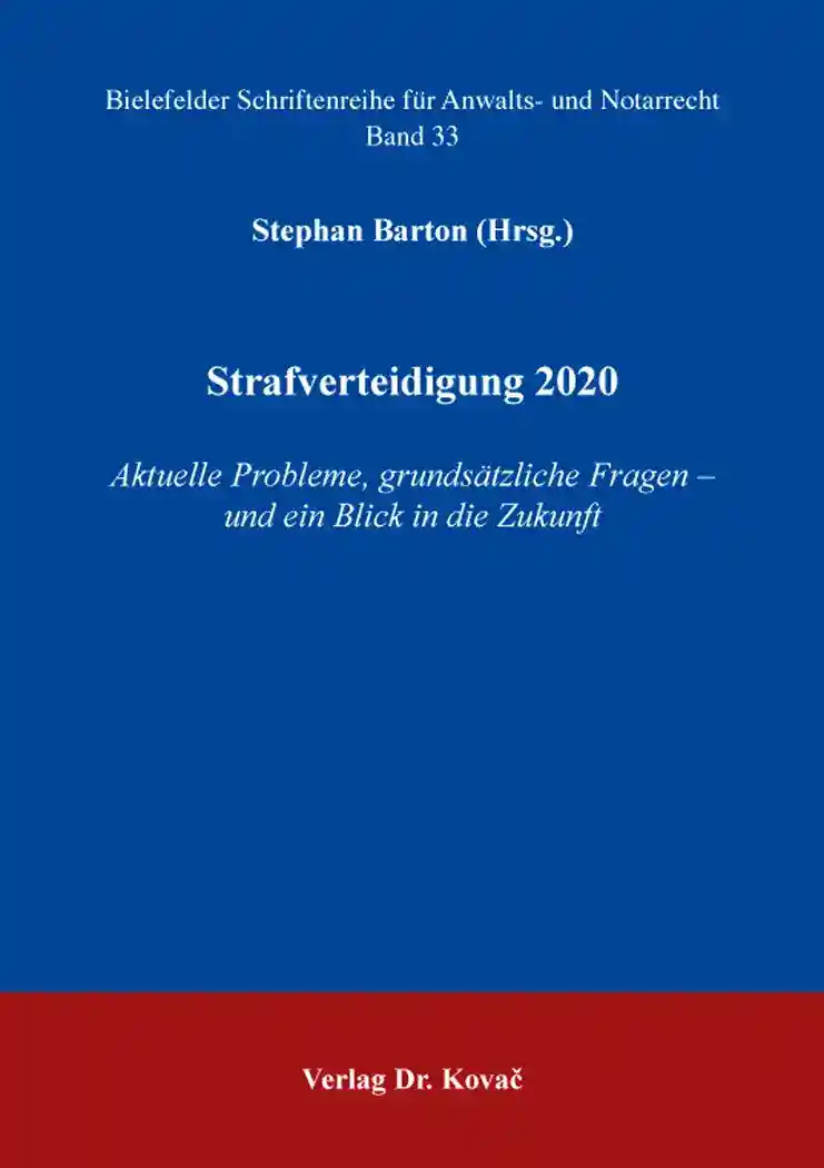 Cover: Strafverteidigung 2020