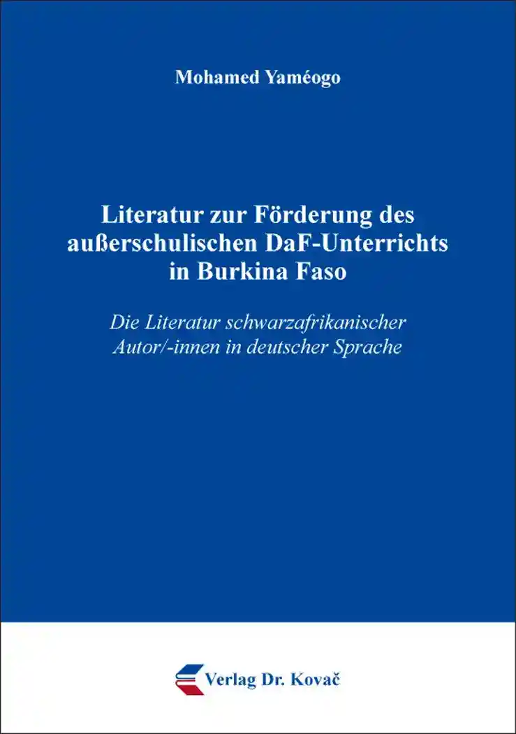 Cover: Literatur zur Förderung des außerschulischen DaF-Unterrichts in Burkina Faso