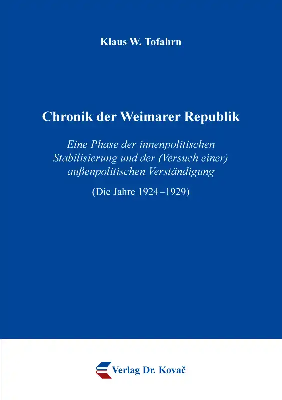 Chronik der Weimarer Republik (Forschungsarbeit)