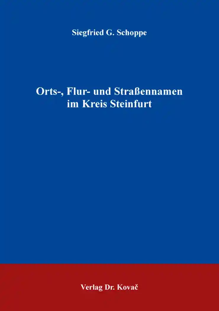 Cover: Orts-, Flur- und Straßennamen im Kreis Steinfurt