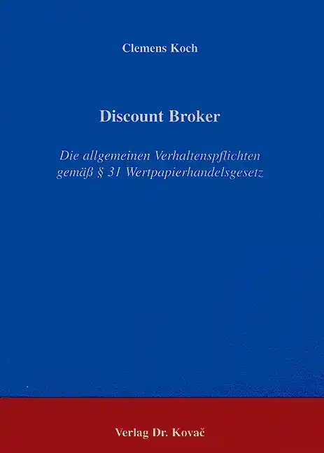  Dissertation: Discount Broker