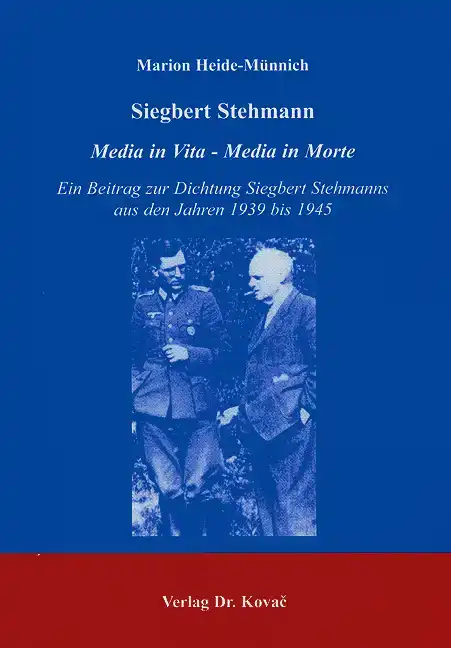 Siegbert Stehmann (Forschungsarbeit)