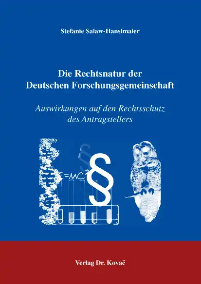 Die Rechtsnatur der Deutschen Forschungsgemeinschaft (Doktorarbeit)