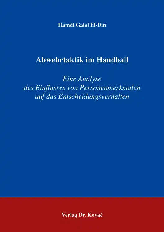 Abwehrtaktik im Handball (Doktorarbeit)