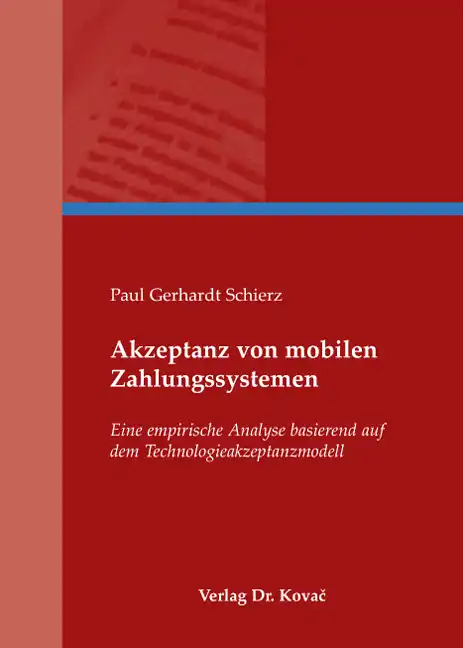 Cover: Akzeptanz von mobilen Zahlungssystemen