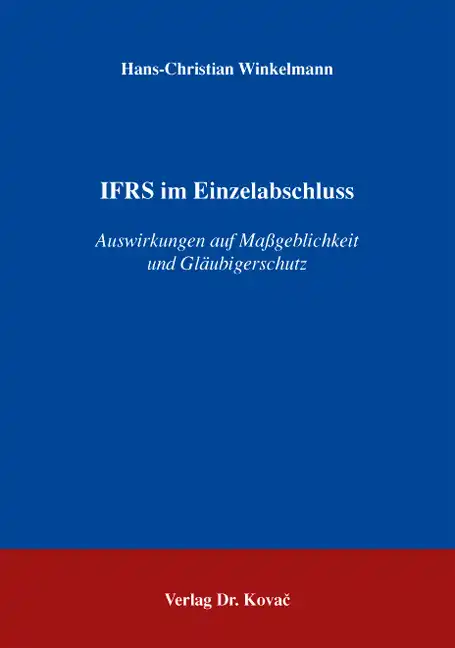  Doktorarbeit: IFRS im Einzelabschluss