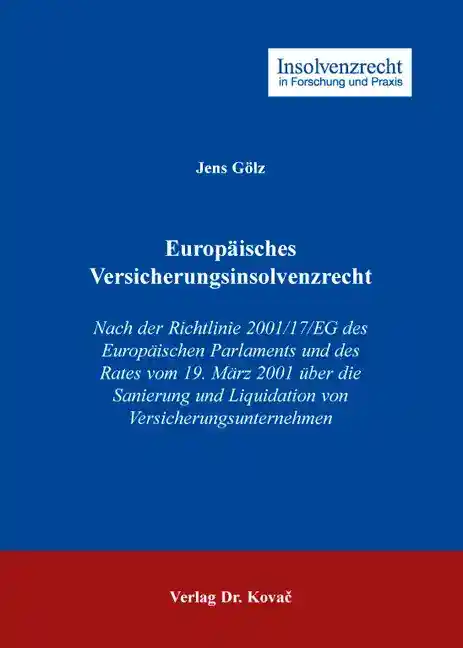 Cover: Europäisches Versicherungsinsolvenzrecht