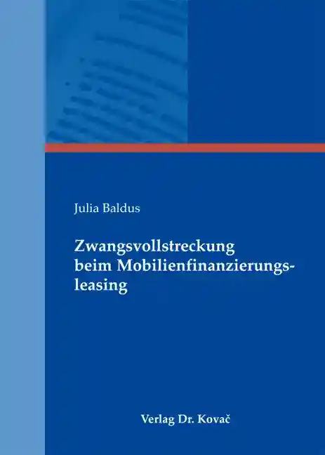 Cover: Zwangsvollstreckung beim Mobilienfinanzierungsleasing