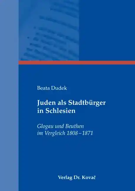 Cover: Juden als Stadtbürger in Schlesien