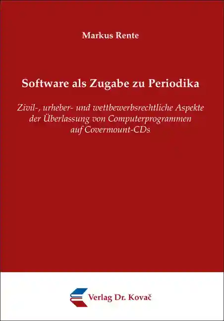 Cover: Software als Zugabe zu Periodika
