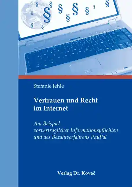 Cover: Vertrauen und Recht im Internet